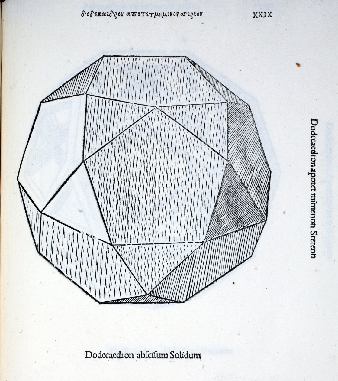 Dodecaedron cortou inteiramente a partir de uma &39;proporção divina&39; por Luca Pacioli (c.1445-1517), originalmente pub. Veneza de 1509 de Leonardo da Vinci