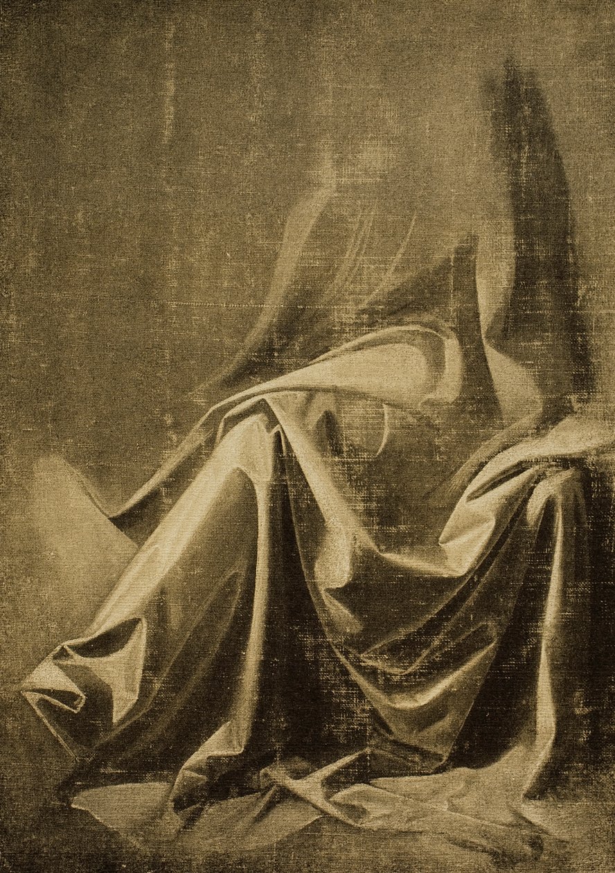Estudo de tapeçaria, desenho de Leonardo da Vinci, Gabinete de desenhos e gravuras, Galeria Uffizi, Florença de Leonardo da Vinci