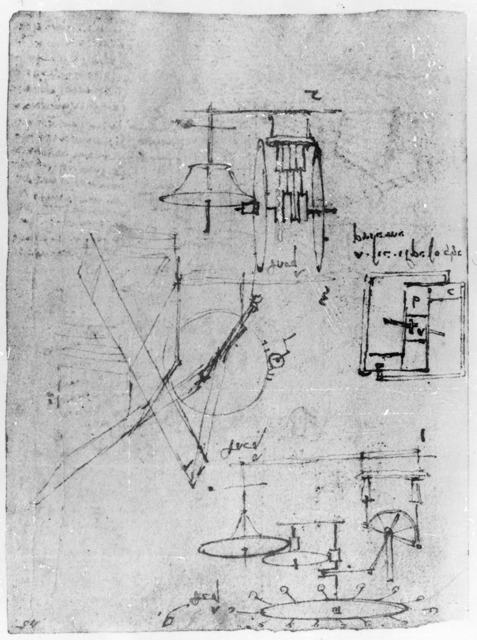 Fol. 45r, do Codex Forster III, 1480s-1494 (caneta e tinta no papel) de Leonardo da Vinci