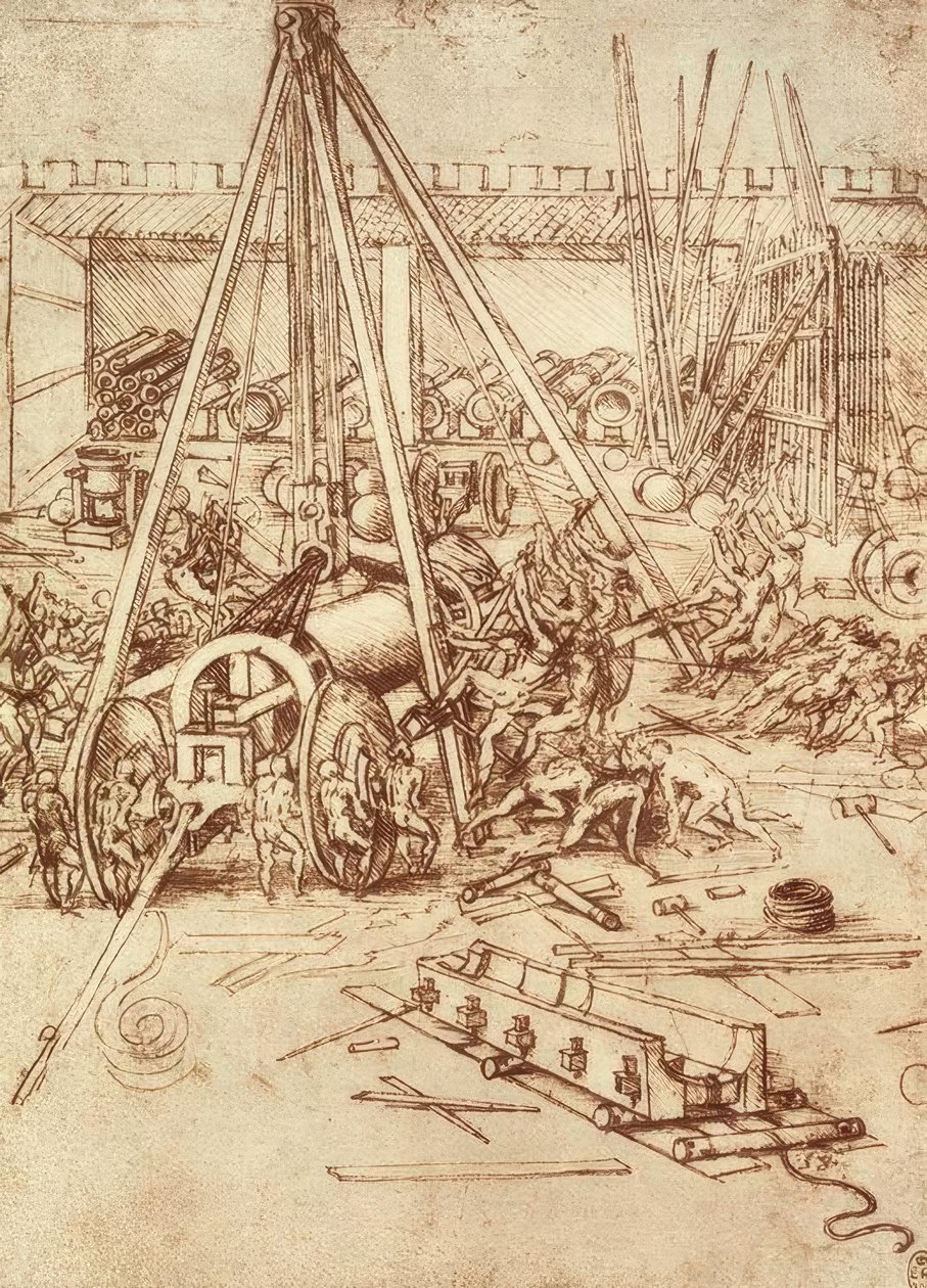 fundição Ordnance de Leonardo da Vinci