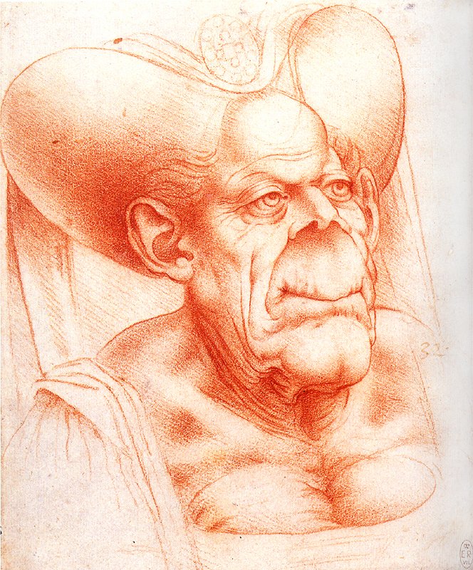 Cabeça grotesca de Leonardo da Vinci