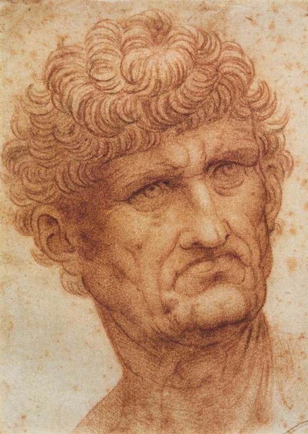 Cabeça de um homem de Leonardo da Vinci