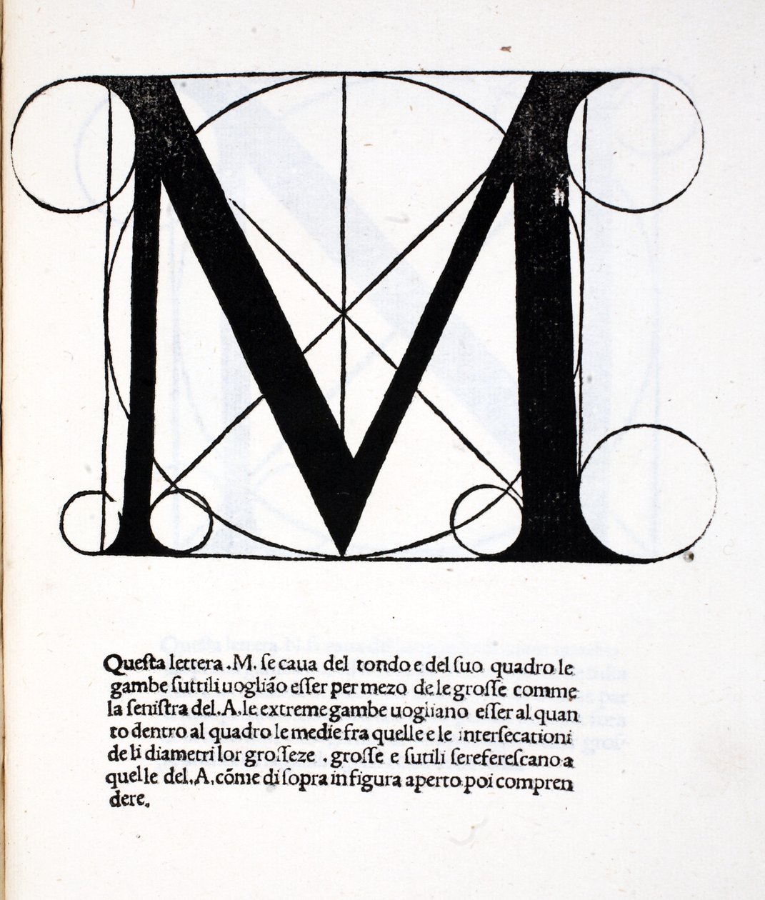 M, ilustração de &39;Divina Proportione&39; por Luca Pacioli (c.1445-1517), originalmente pub. Veneza, 1509 de Leonardo da Vinci