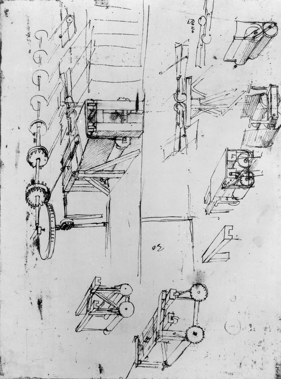Desenhos de máquinas, fol. 367r-b (caneta e tinta no papel) de Leonardo da Vinci