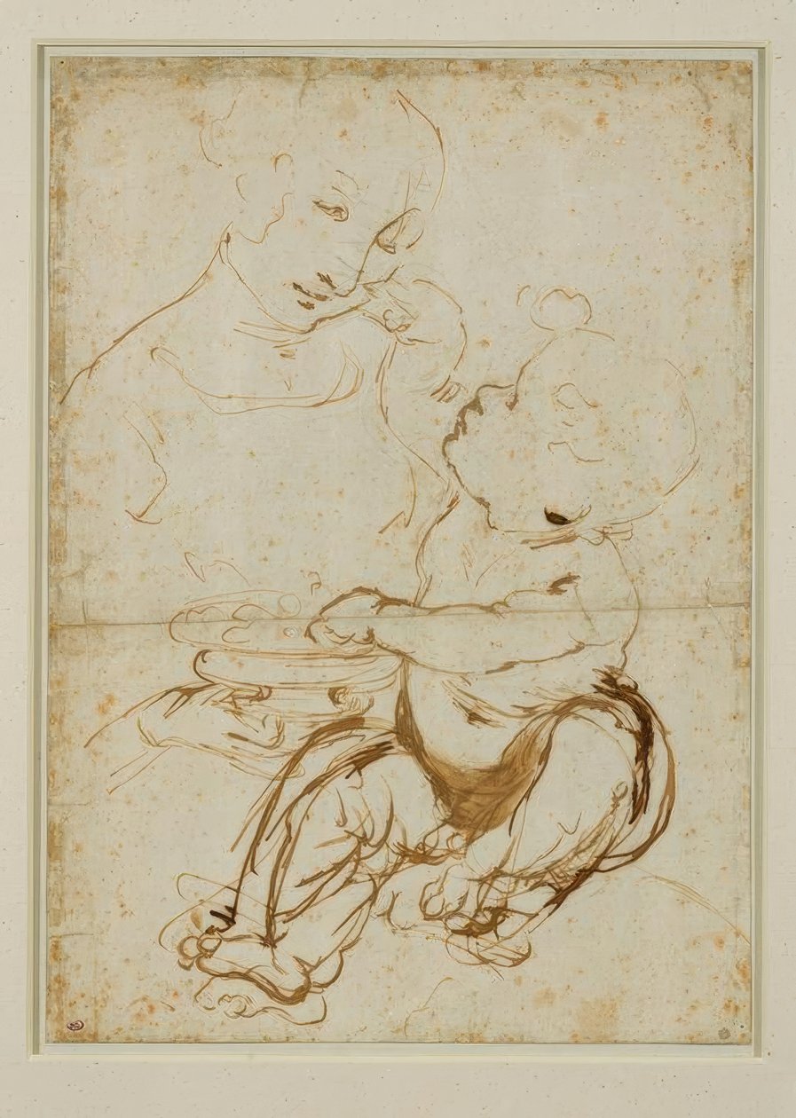 Maria com criança, a chamada Madonna com os frutos de Leonardo da Vinci