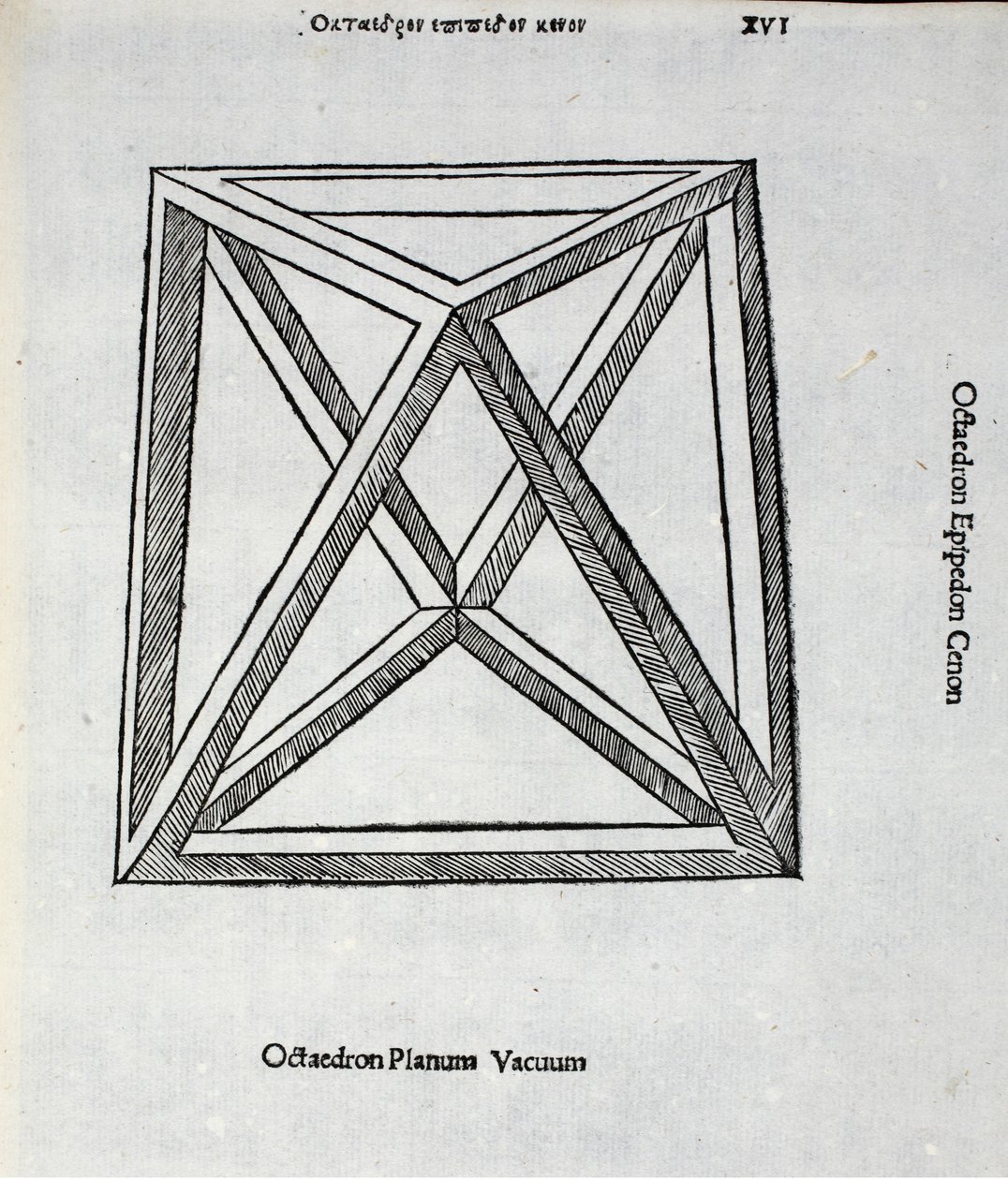 Octocedron resíduos nível, a partir de uma &39;proporção divina&39; por Luca Pacioli (c.1445-1517), originalmente pub. Veneza de 1509 de Leonardo da Vinci