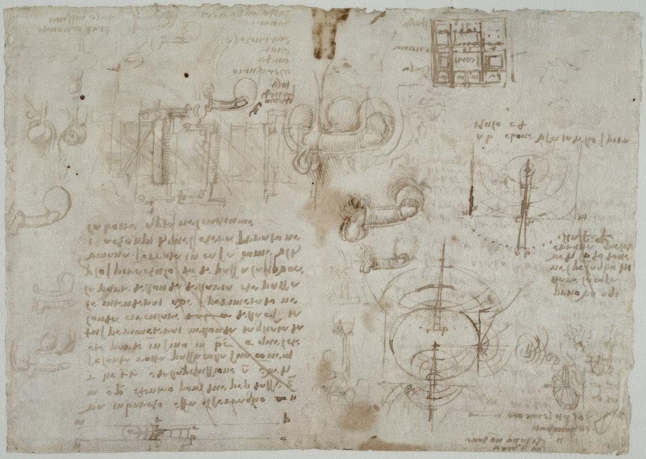 Estudos sobre o movimento das ondas da água, ... de Leonardo da Vinci