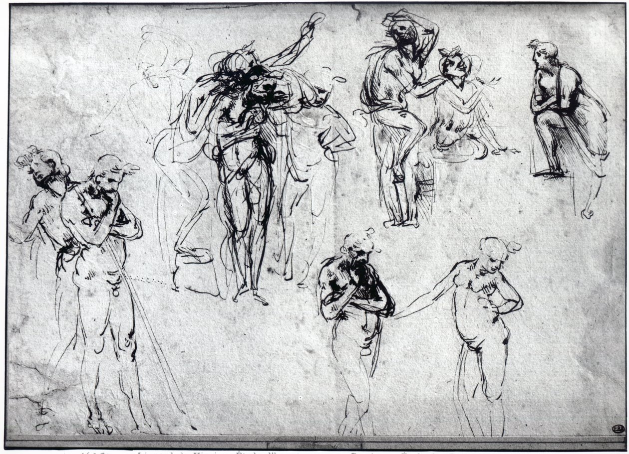 Estudo de homens nus de Leonardo da Vinci