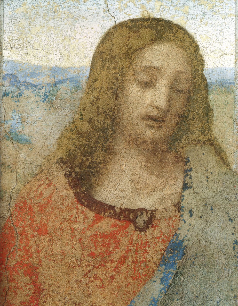 A última ceia - detalhe de Leonardo da Vinci
