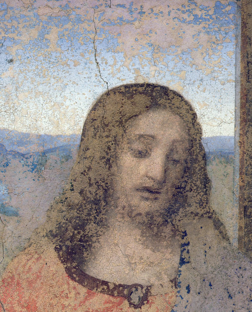 A Última Ceia, 1495-97 (pós restauração) (detalhe de 161739) de Leonardo da Vinci