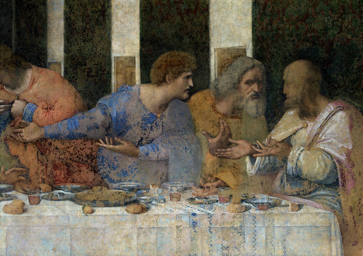 A Última Ceia, 1495-97 (pós restauração) de Leonardo da Vinci
