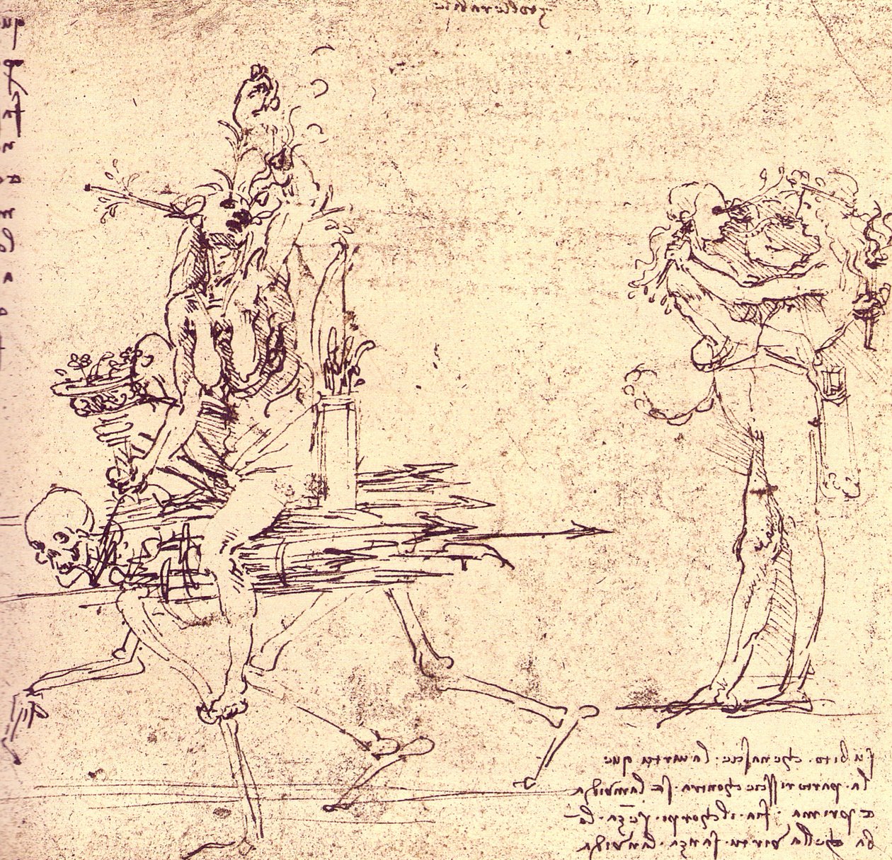 illustraion para virtude e inveja de Leonardo da Vinci