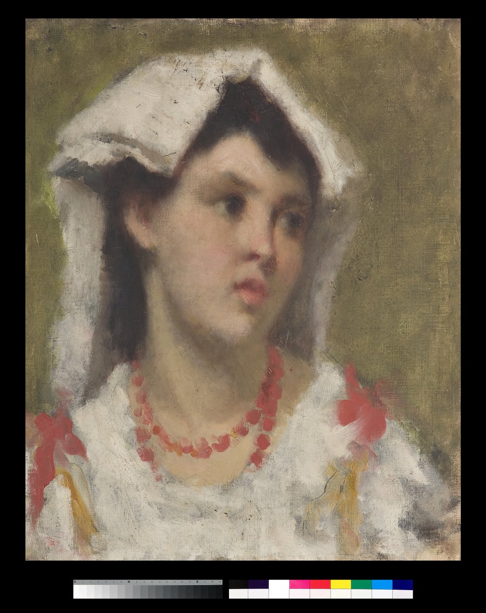 Retrato de uma jovem da Ciociaria, 1877 de Leonardo Bazzaro