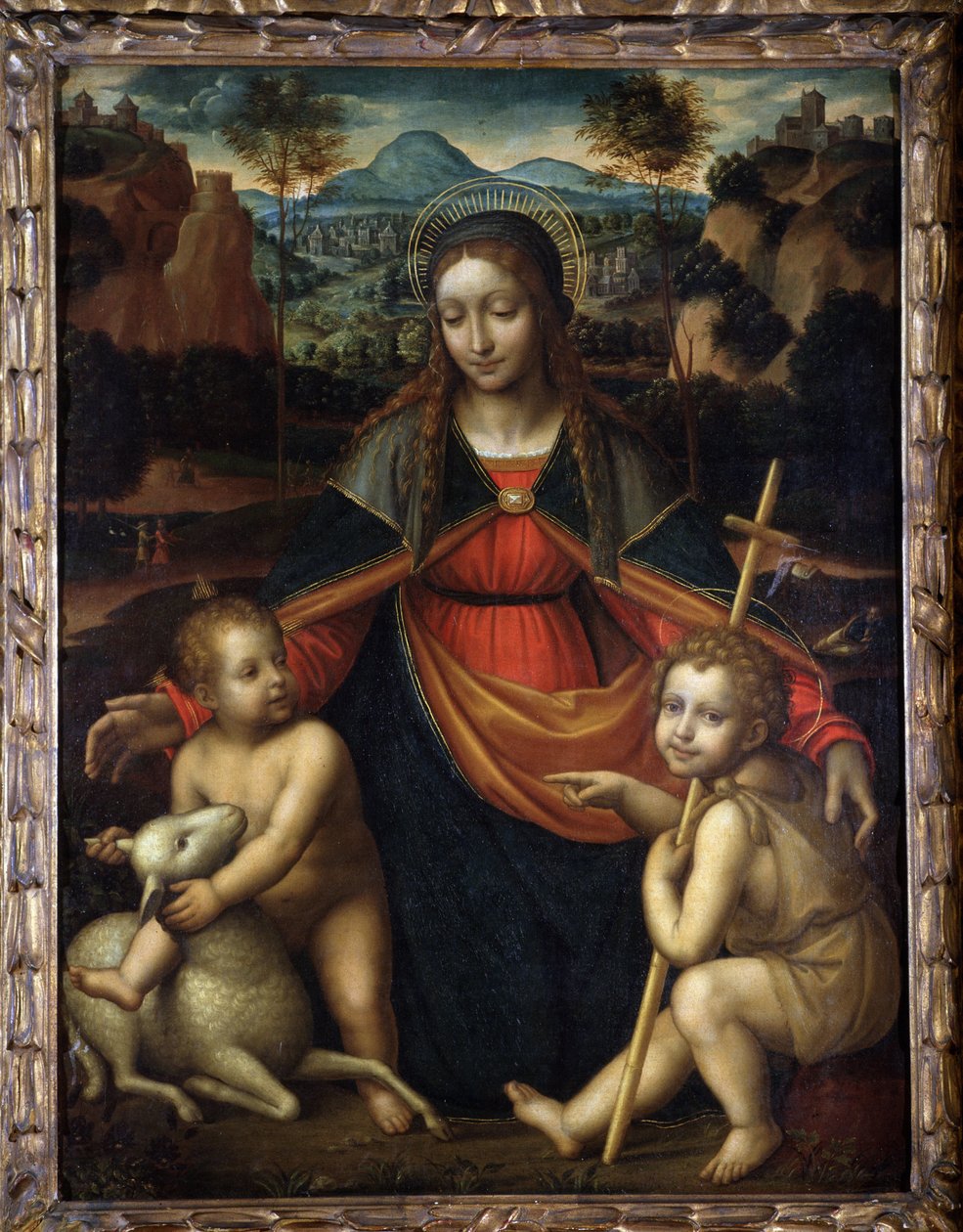 A Virgem - Escola de Leonardo da Vinci, Museu de Menton de Leonardo da (school of) Vinci