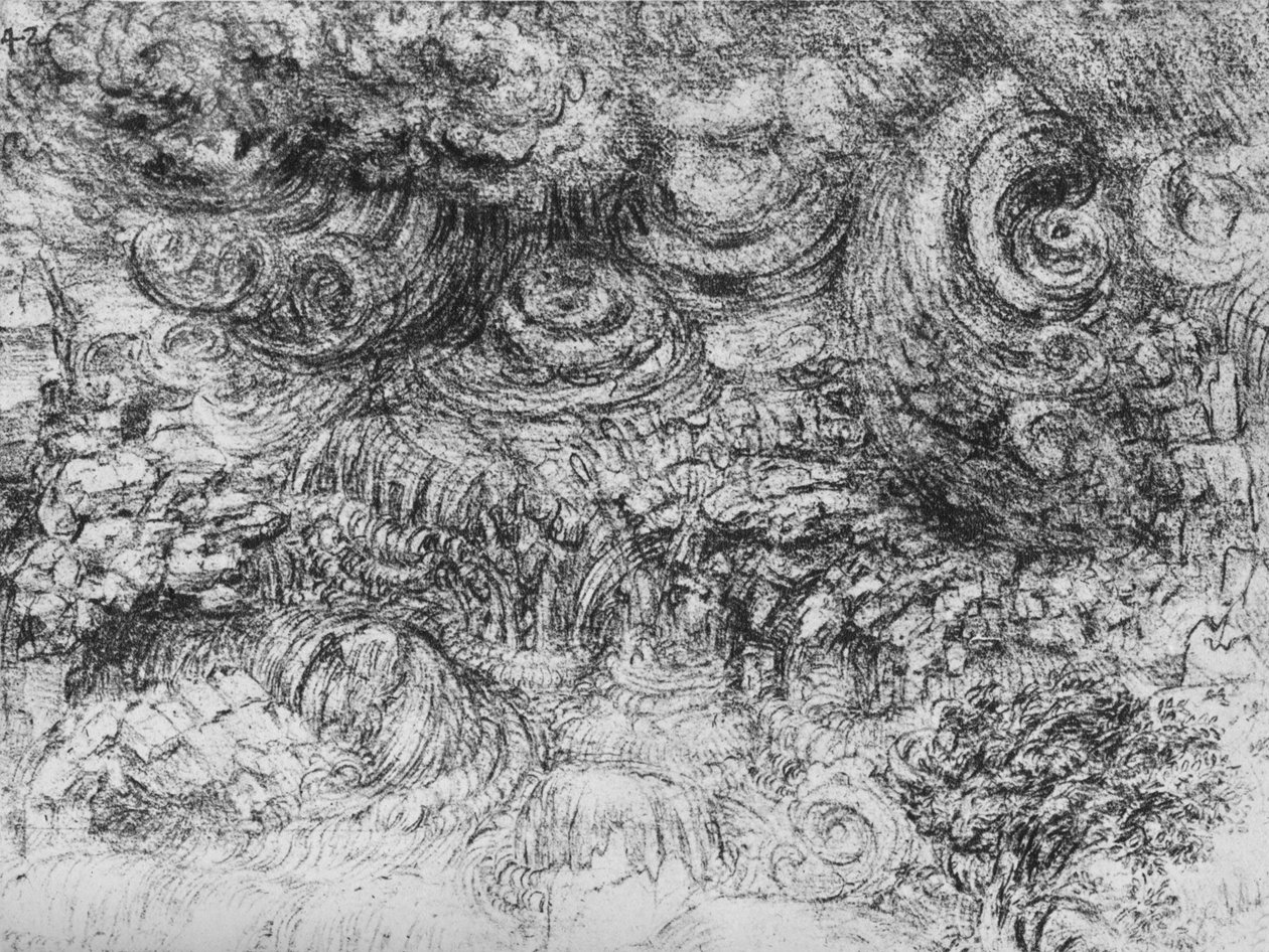 Um Cloudburst, c1480 1945 de Leonardo da Vinci