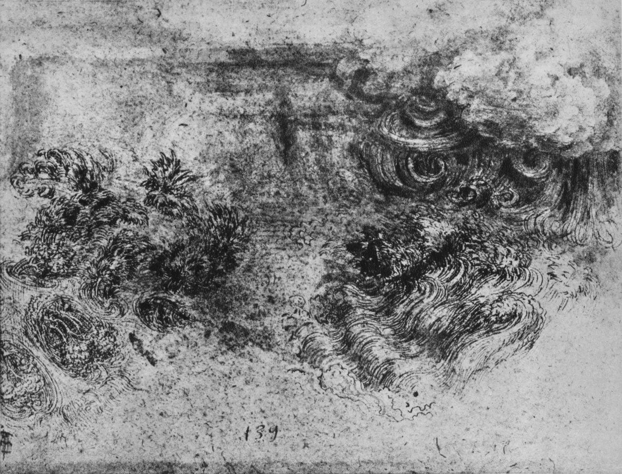 Um dilúvio, c1480 1945 de Leonardo da Vinci