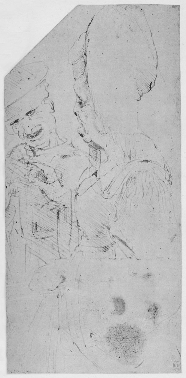 Um noivado grotesco, c1480 1945 de Leonardo da Vinci