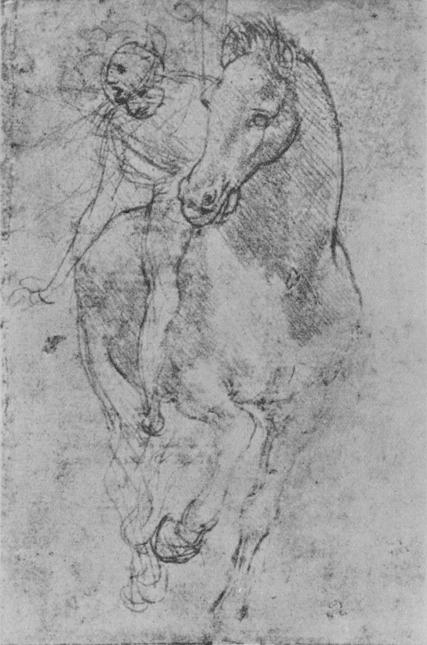 Um cavaleiro, c1480 1945 de Leonardo da Vinci