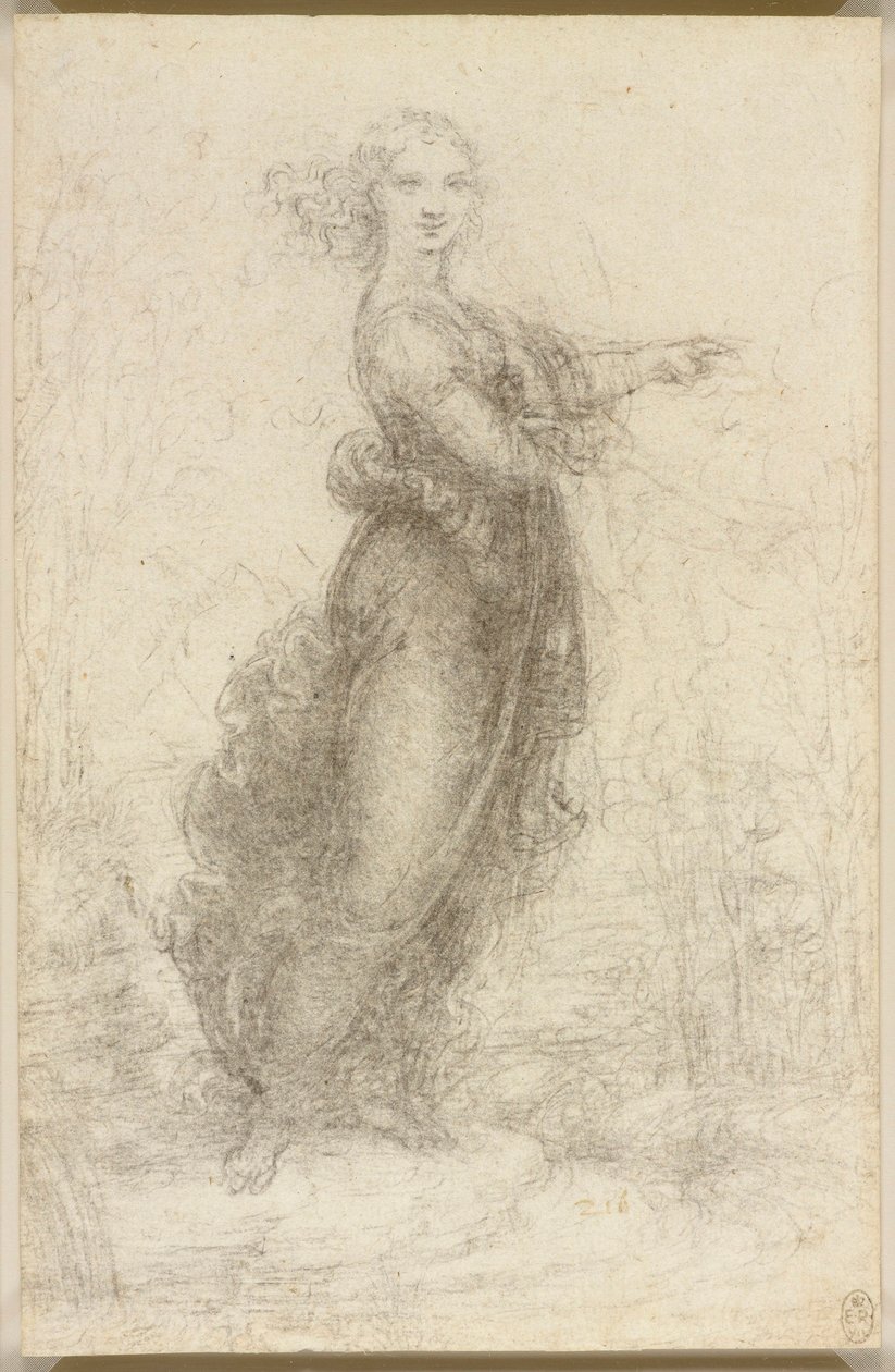 Uma mulher numa paisagem de Leonardo da Vinci