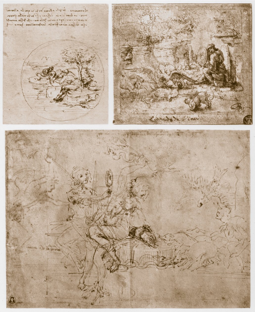 Alegorias, século XV. de Leonardo da Vinci
