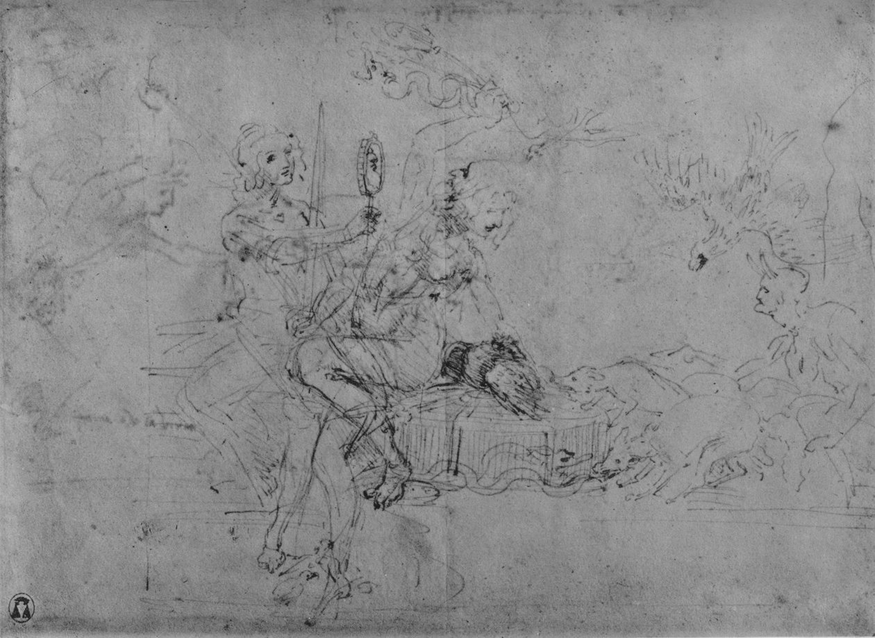 Uma alegoria de Statecraft, c1480 1945 de Leonardo da Vinci
