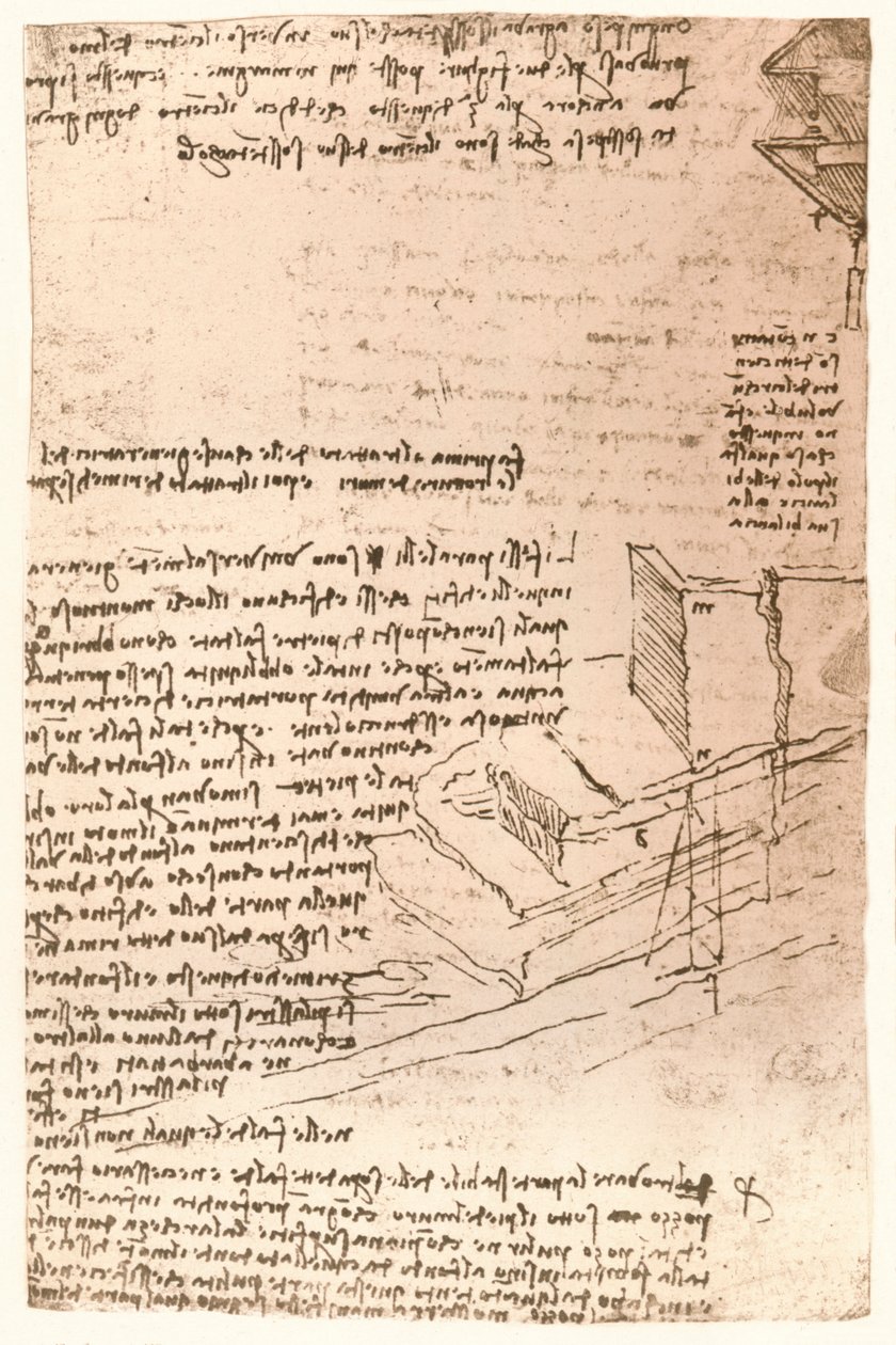 Desenho arquitetônico, c1472-c1519 1883 de Leonardo da Vinci