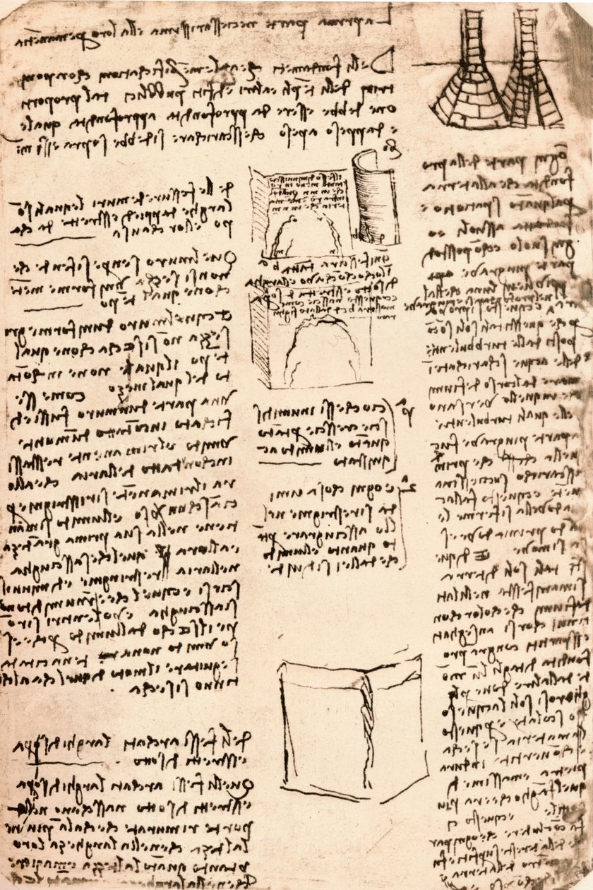 Desenho arquitetônico, c1472-c1519 1883 de Leonardo da Vinci