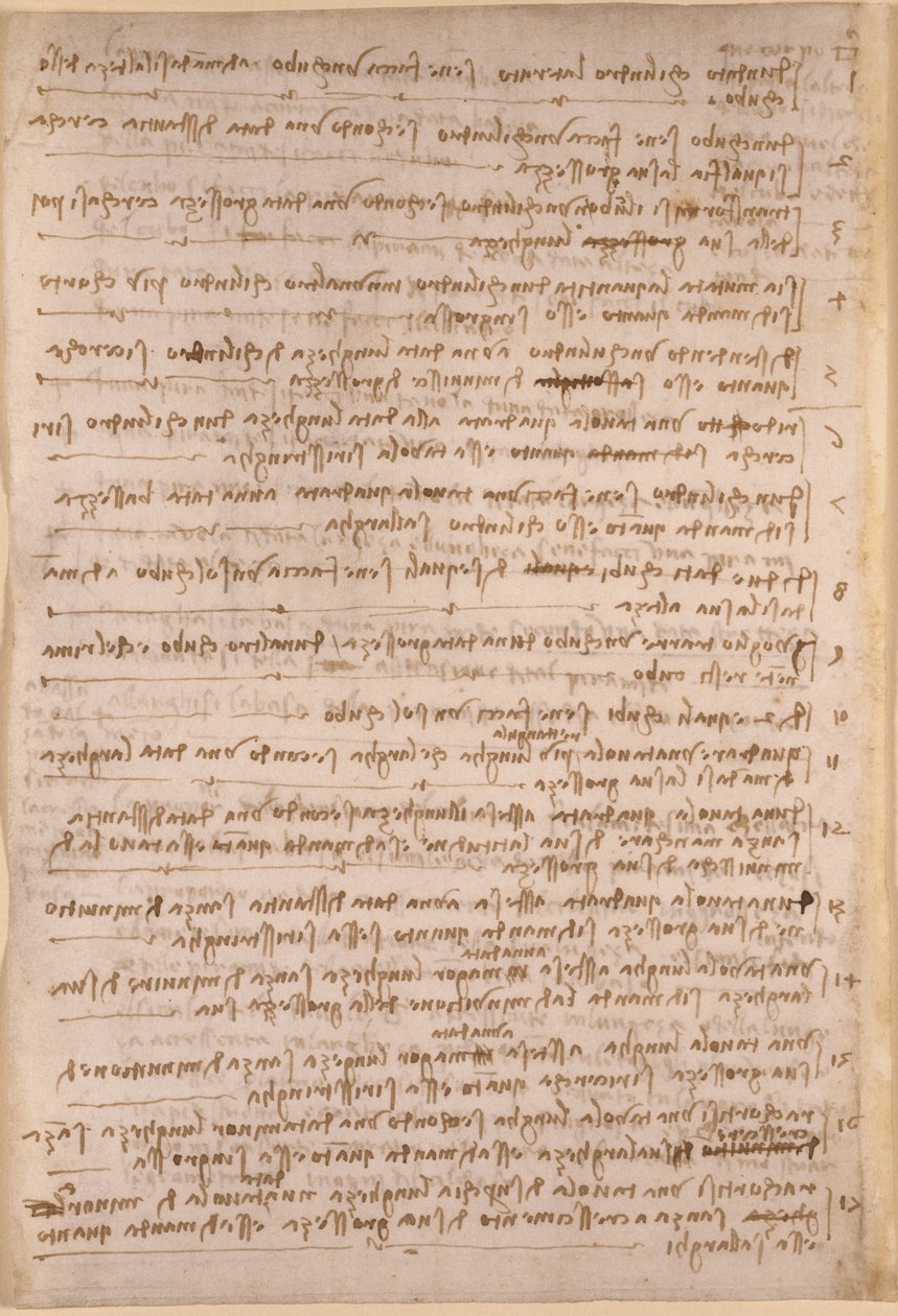 Arundel 263, f.154v, notas de Leonardo da Vinci do 