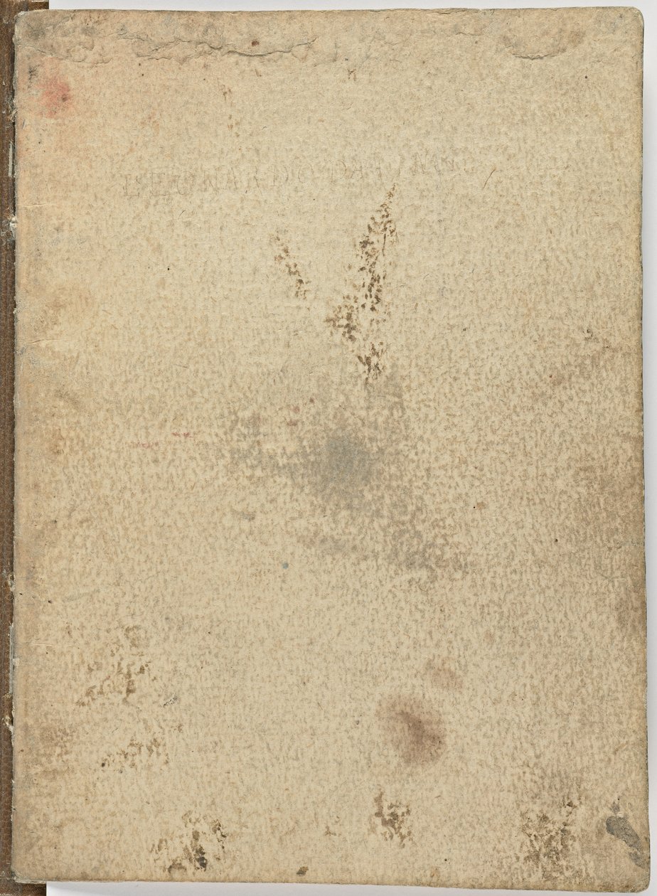 Código sobre o vôo dos pássaros, c. 1505-06, manuscrito em papel, cc. 18, Capa I de Leonardo da Vinci