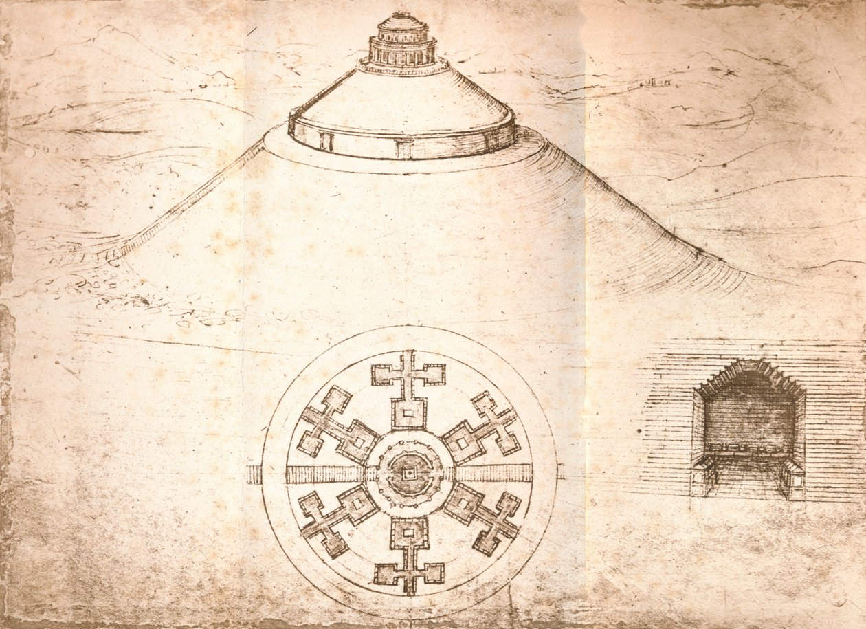 Projeto para um mausoléu, c1472-c1519 1883 de Leonardo da Vinci