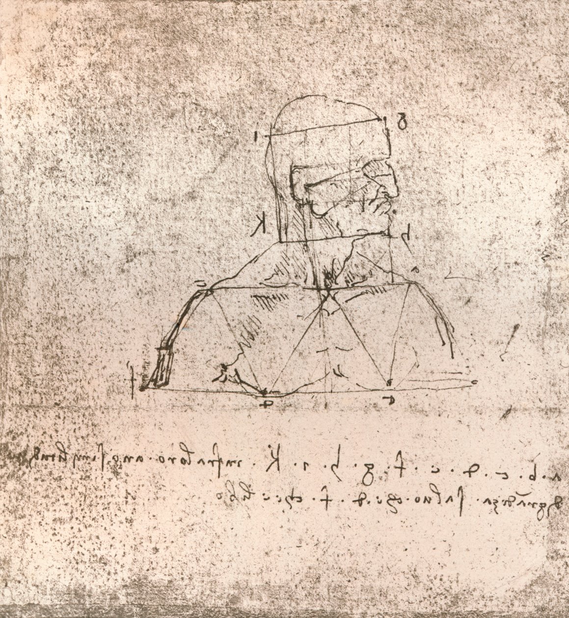 Desenho ilustrando a teoria das proporções da figura humana, c1472-c1519 1883 de Leonardo da Vinci
