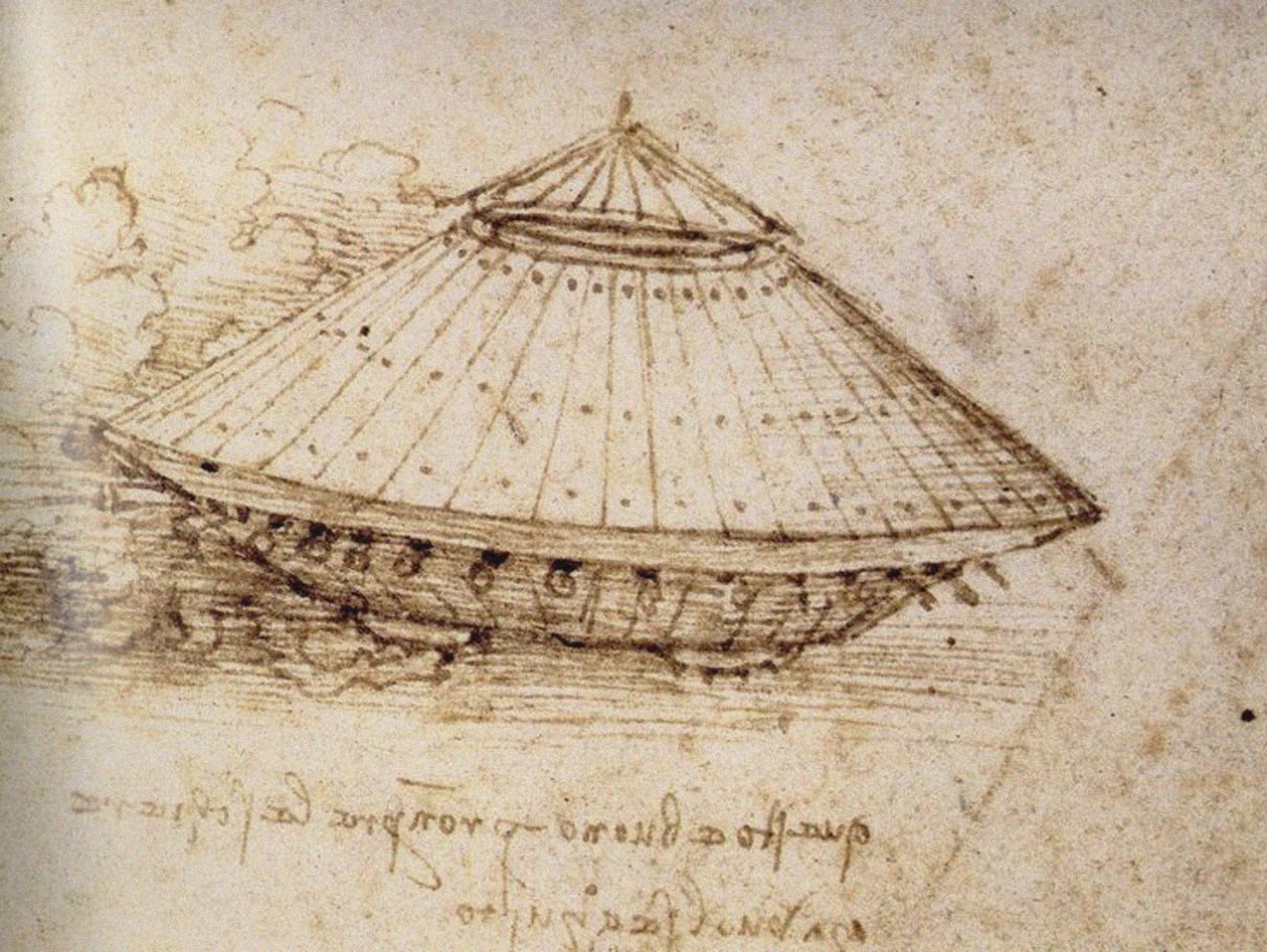 Desenho de um tanque blindado, ca 1485 de Leonardo da Vinci