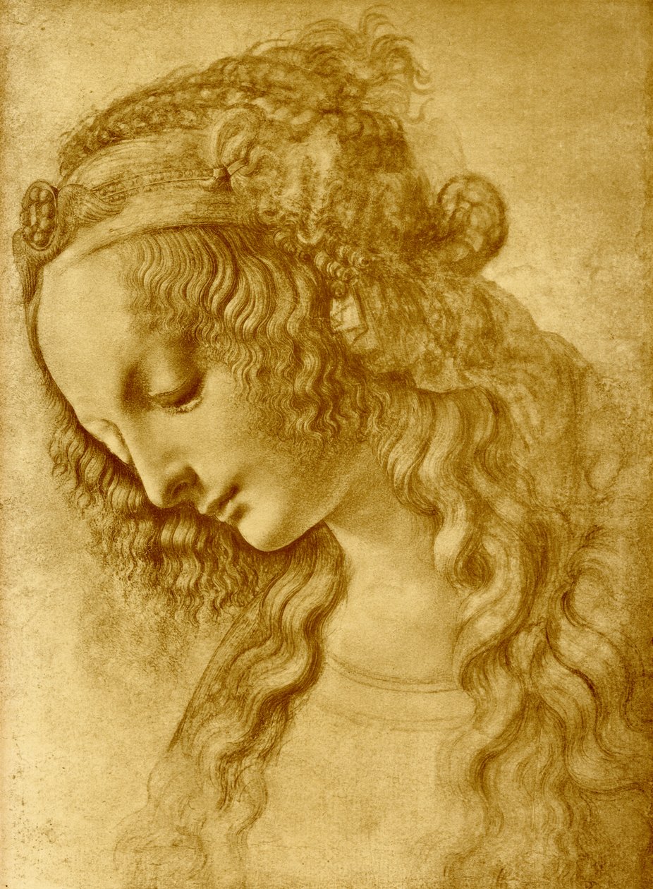 Cabeça feminina de Leonardo da Vinci