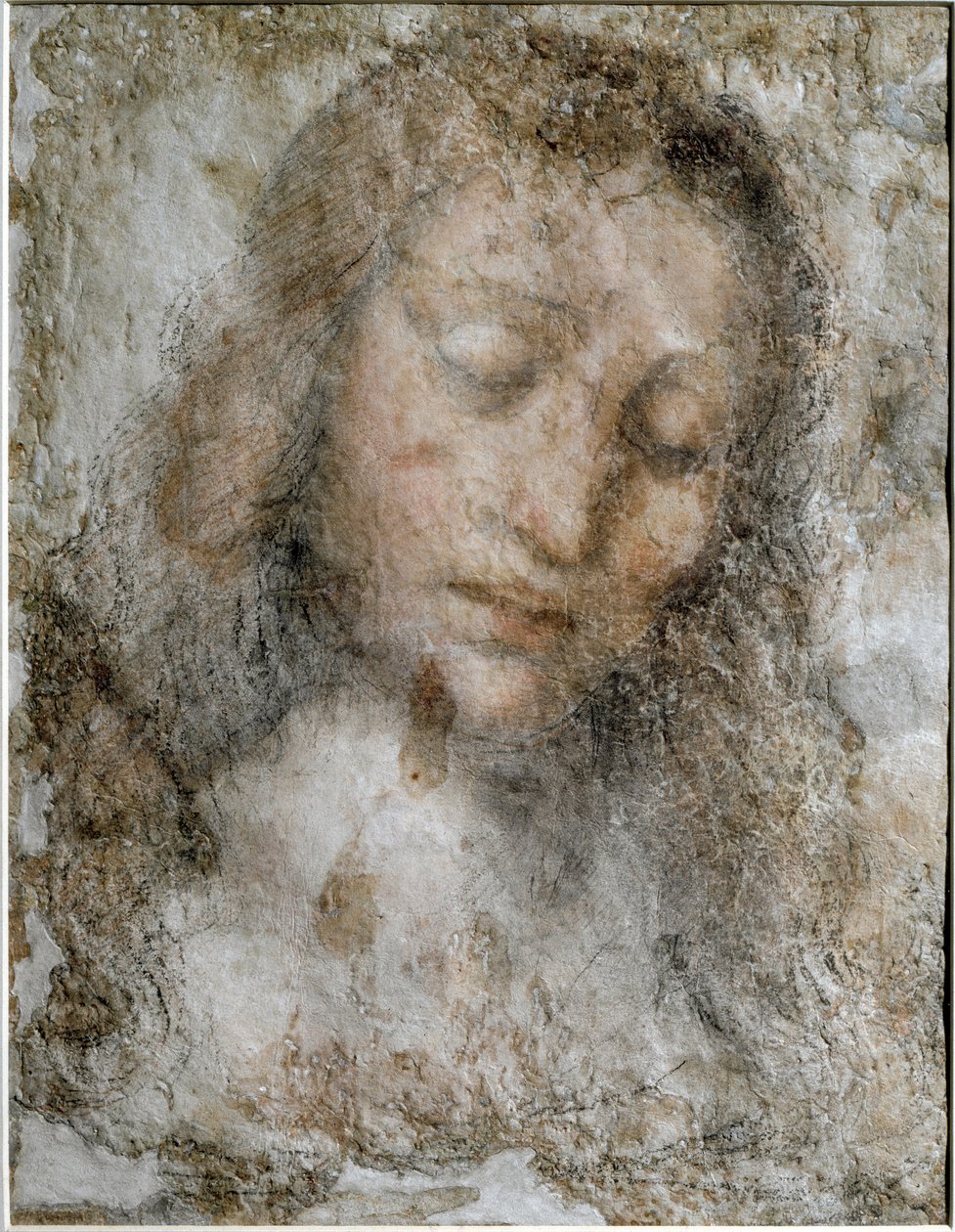 Cabeça de Cristo Redentor - Desenho de Leonardo da Vinci