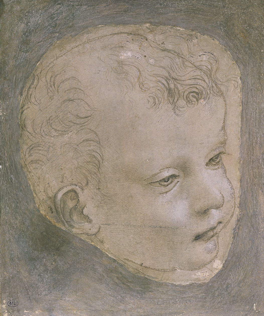 Cabeça de uma criança de Leonardo da Vinci