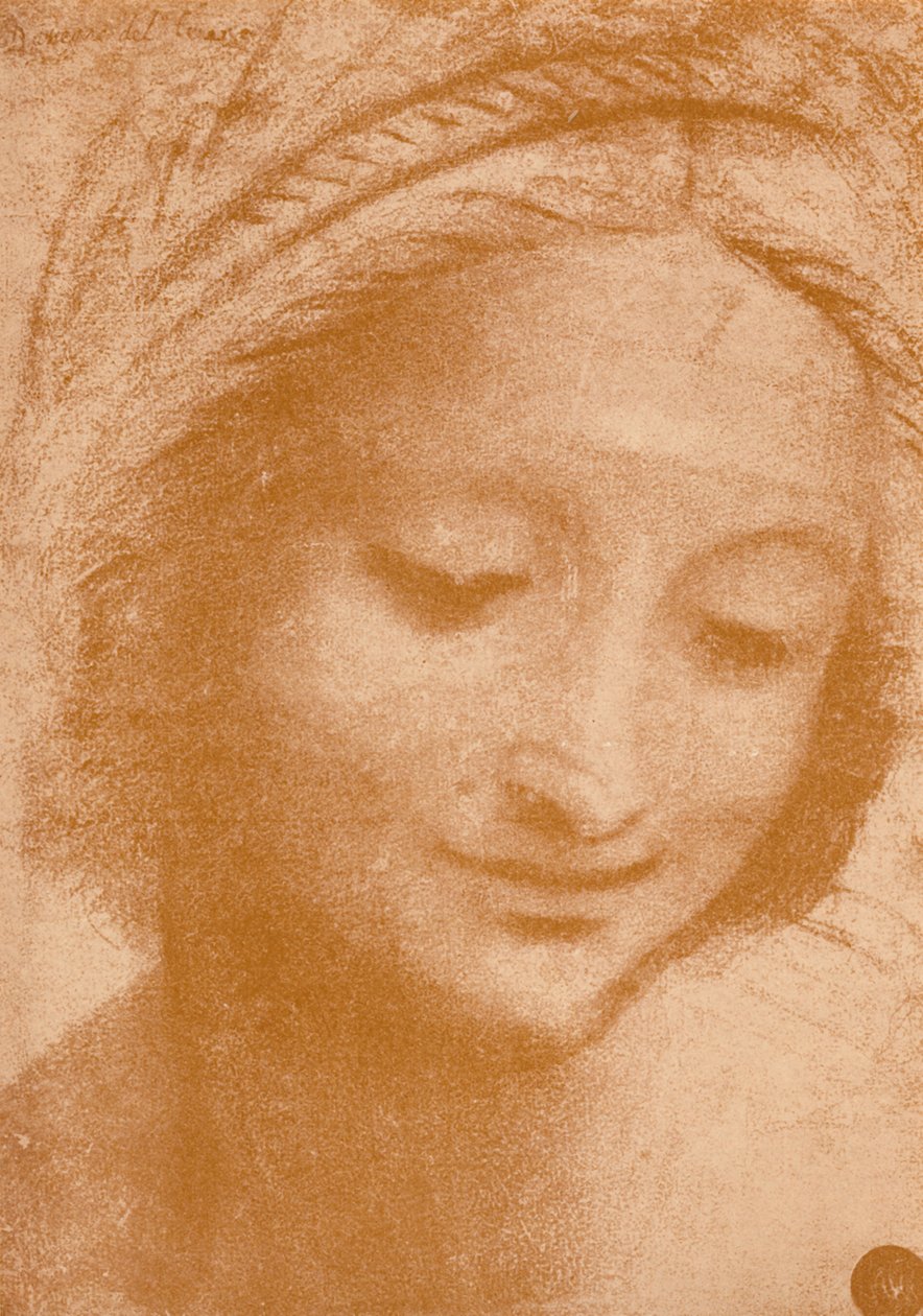Cabeça de uma mulher, século 15, 1932 de Leonardo da Vinci