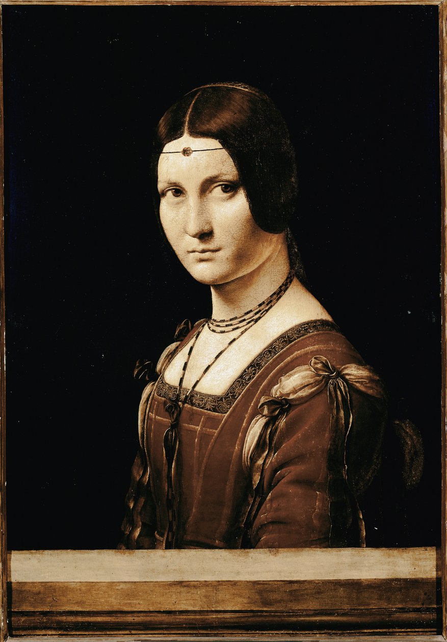 La Belle Ferronniere. (óleo sobre madeira de Leonardo da Vinci