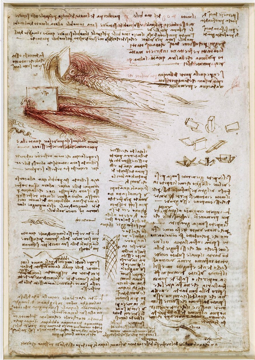 Leonardo da Vinci - RCIN 912660, Estudos sobre a água c.1510-1512, 745082-1634741785 de Leonardo da Vinci