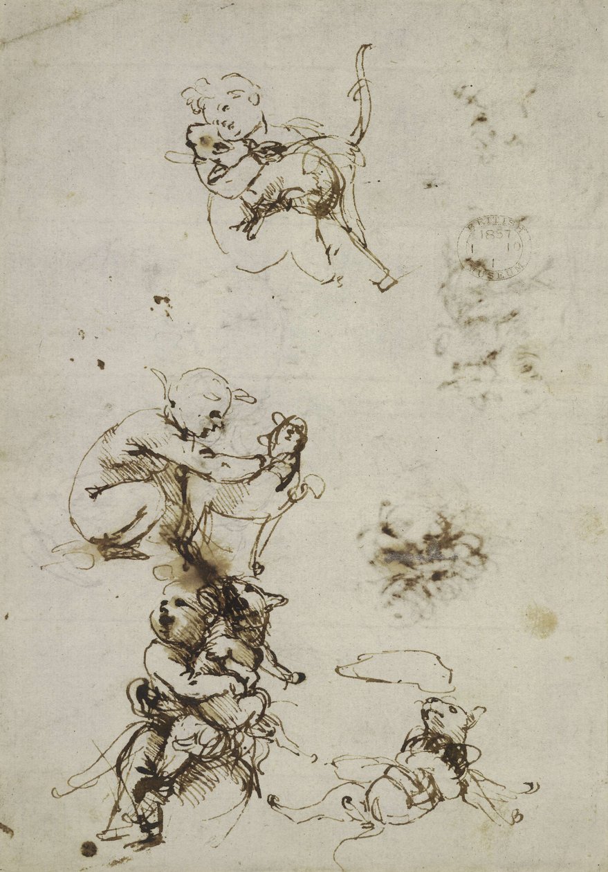 Leonardo da Vinci, objeto 1857.0110.1 - frente (Museu Britânico) de Leonardo da Vinci