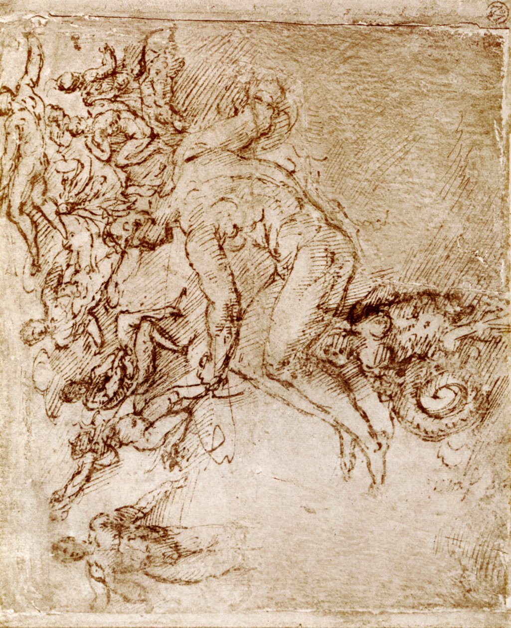 Esboços a caneta e tinta de Leonardo De Vinci, 1913. de Leonardo da Vinci