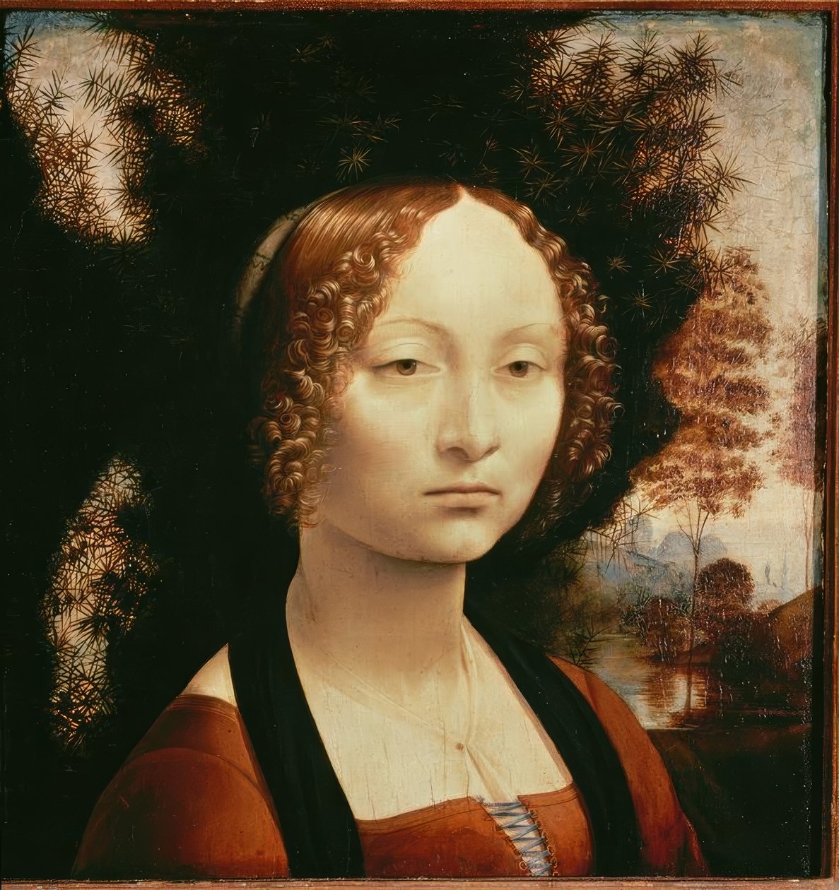 Retrato do Ginevra Benci de Leonardo da Vinci