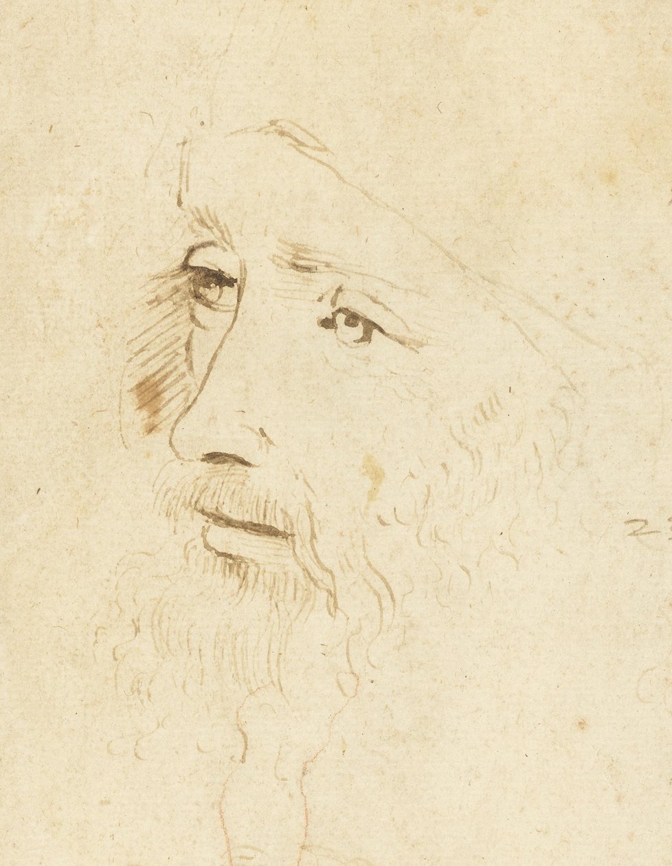 Retrato de Leonardo da Vinci, cerca de 1518. de Leonardo da Vinci,