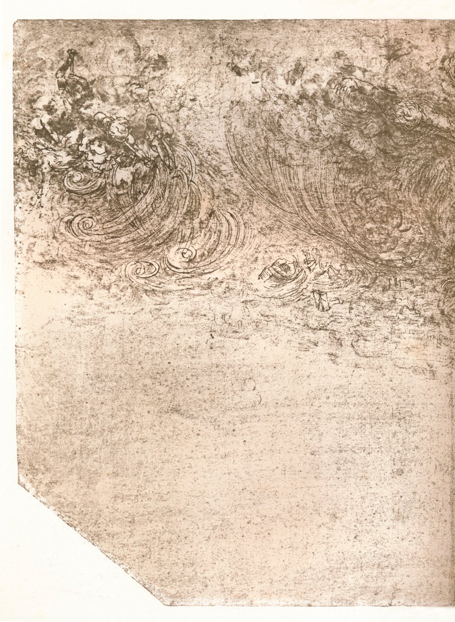 Representação de uma tempestade, c1472-c1519 1883. de Leonardo da Vinci