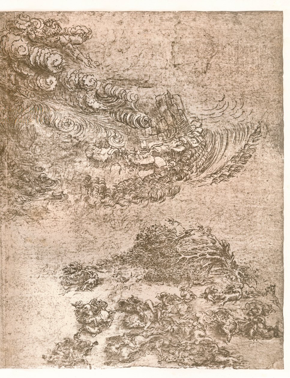 Representação de uma tempestade, c1472-c1519 1883. de Leonardo da Vinci