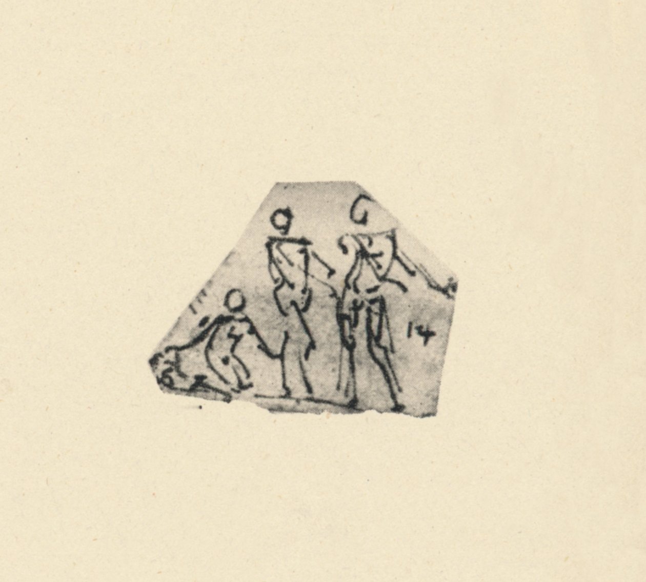 Esboço de três figuras, c1480 1945 de Leonardo da Vinci