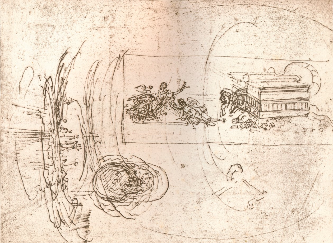 Estudos para composições alegóricas, c1472-c1519 1883 de Leonardo da Vinci
