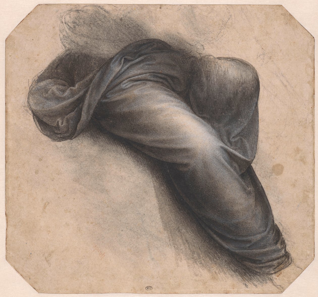 Estudo para a Virgem e o Menino com Santa Ana, c.1508. de Leonardo da Vinci