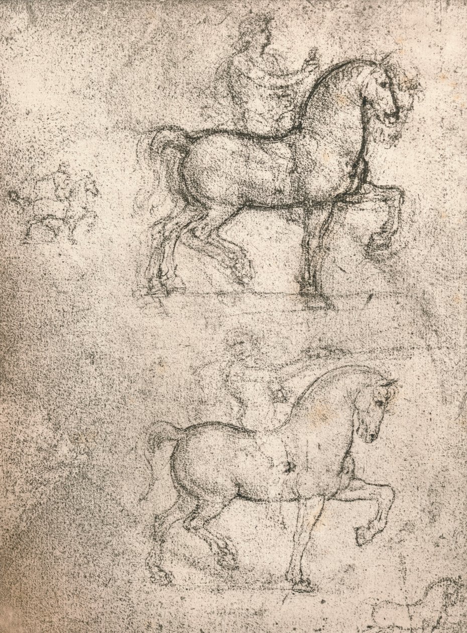 Estudo para o monumento de Sforza, c1482-c1499 1883 de Leonardo da Vinci