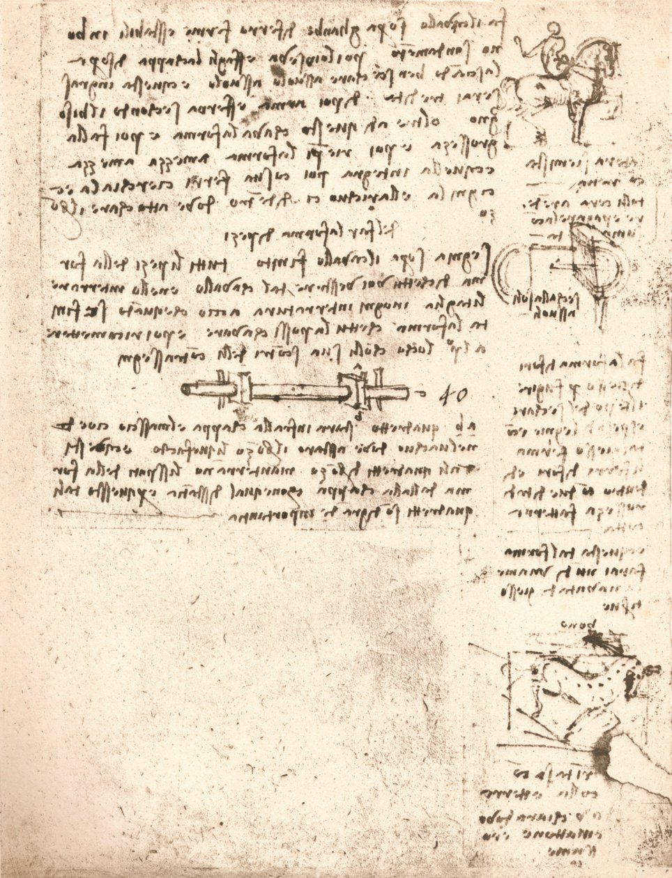 Estudo para o monumento de Sforza, c1482-c1499 1883 de Leonardo da Vinci