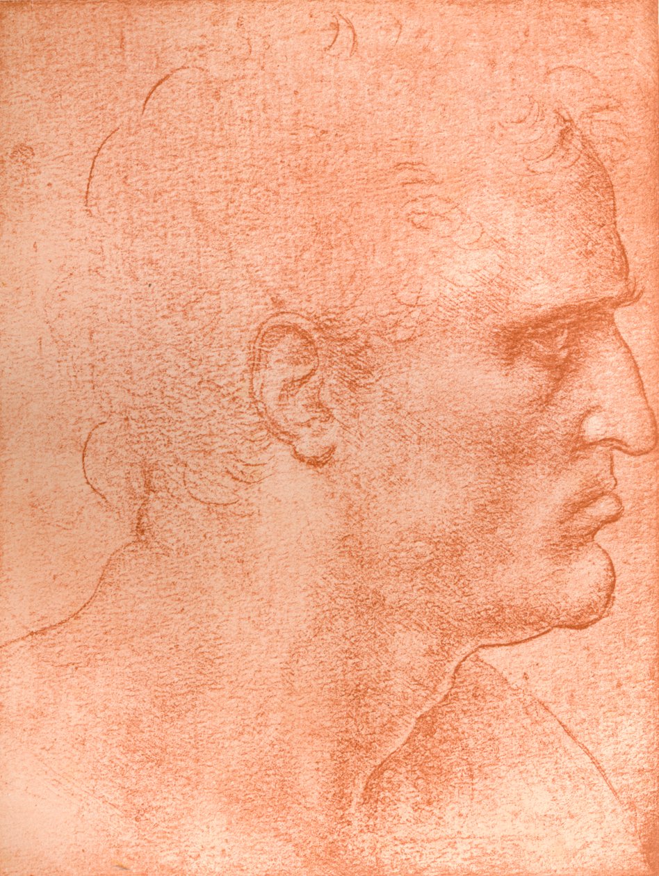 Estude para o chefe de São Mateus em "A Última Ceia", c1494-c1499 1883. de Leonardo da Vinci